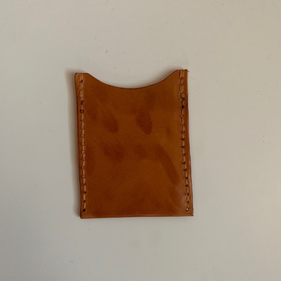 Leather card holder/ minimalist wallet - Picture 2 of 2